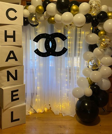 chanel birthday banner|chanel themed party ideas.